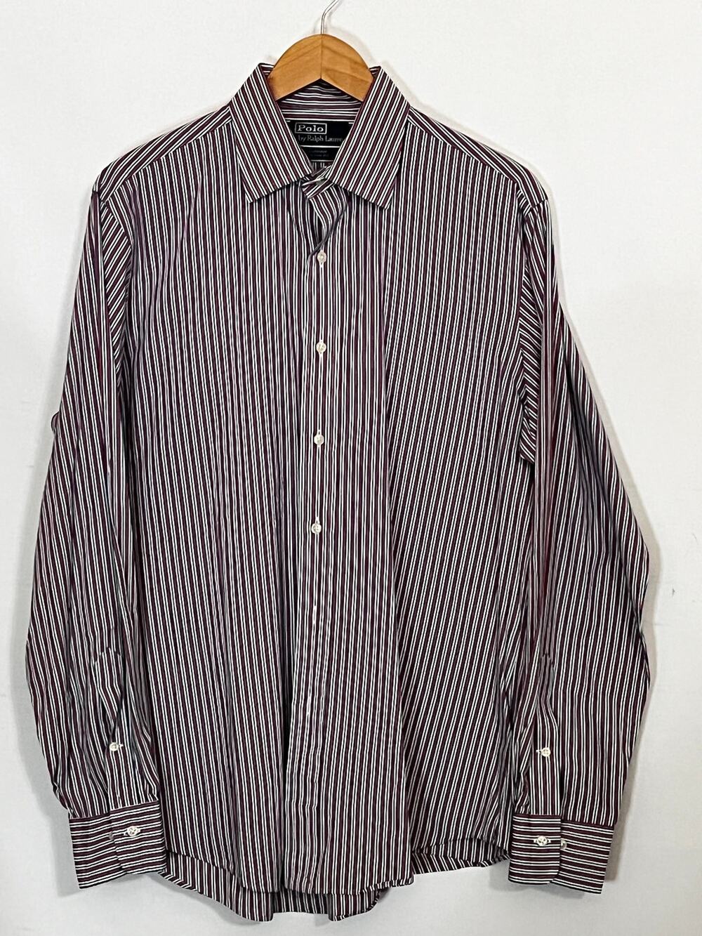 Polo by Ralph Lauren Curham Custom Fit Size 16 L  Men's Striped Long Sleeve